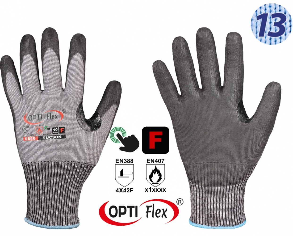 pics/Feldtmann 2016/Handschutz/optiflex/optiflex-0856-tucson-pu-beschichtete-schnittschutzhandschuhe-level-f-en388-en407-13g-02.jpg